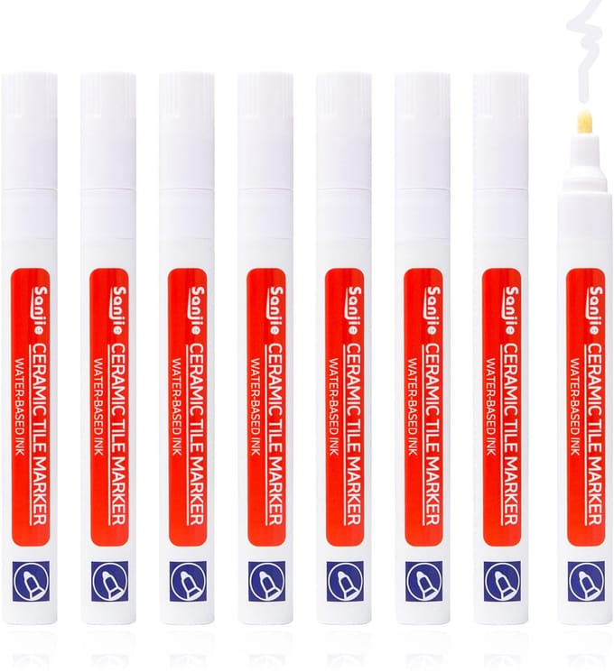 Dailygoody - Voegstift - Voegreparatiestift - 8 Stuks - Wit