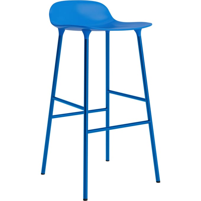 Normann Copenhagen Form barkruk met metalen frame - NormannCopenhagenFormBrightBlue - 75 cm