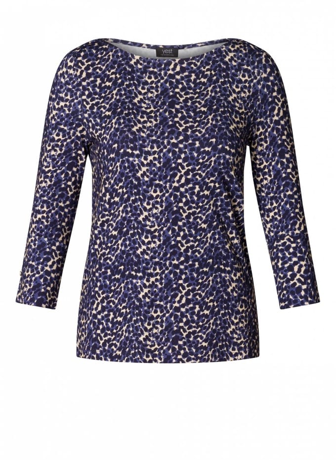 YEST CURVE Shadia essential Tops - Dark Navy/Multi Colo - maat X-0(44)