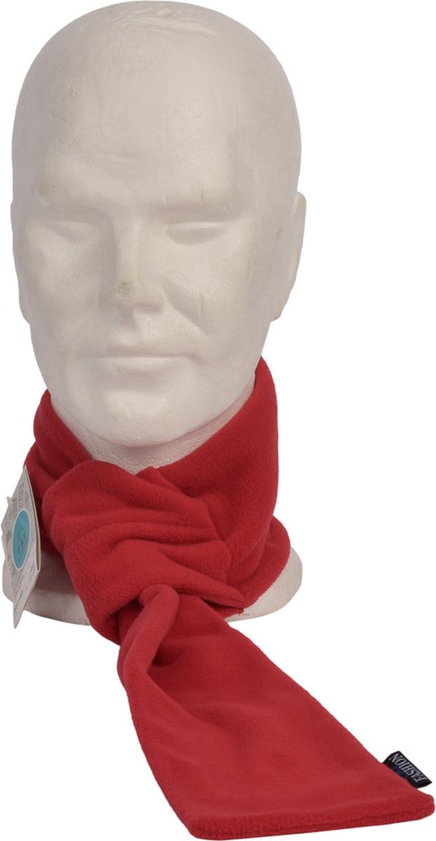 P&T Doorsteek Sjaal - Rood - Micro Fleece - 85 x 12cm