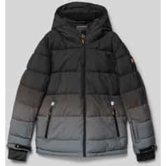 Regular fit gewatteerd jack met logo-applicatie