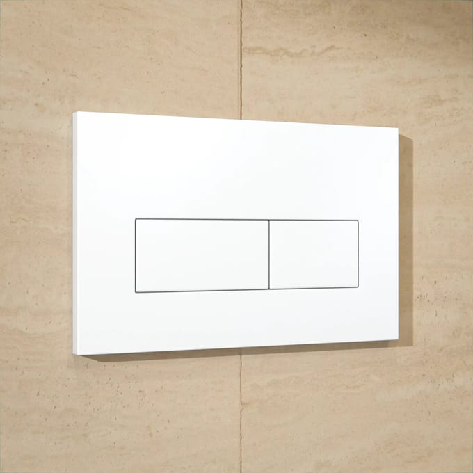 Mirlux Bedieningsplaat voor Geberit Sigma UP200/UP300/UP320 Inbouwreservoir - Dual Flush - ABS Kunststof - Rechthoekig - Mat Wit