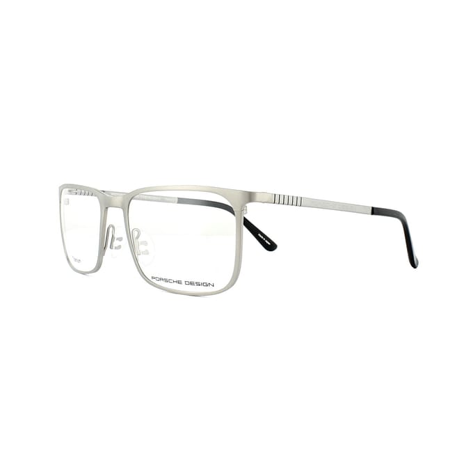 Porsche Design rechthoekige zilverherenglazen frames