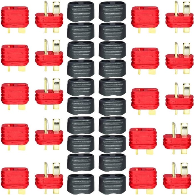 T-stekkeradapters met geïsoleerde doppen voor RC LiPo-accu
