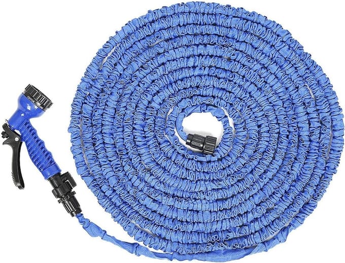 Uittrekbare Tuinslang - Flexibele Slang - Tuin en Auto - 3x Uitzettend Vermogen - 30 Meter Lengte - Donkerblauw