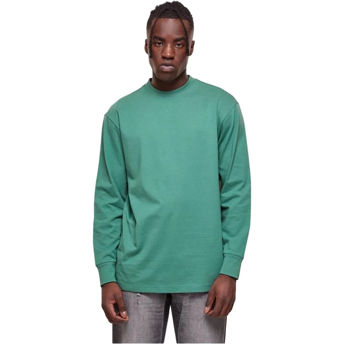 Urban Classics - Tall Tee Longsleeve shirt - S - Groen