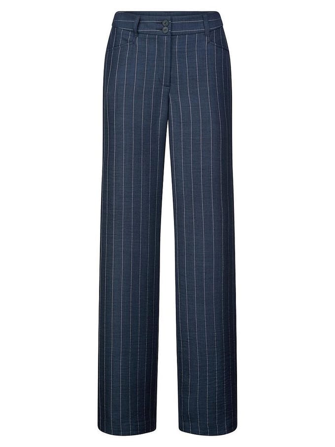 Wide Fit-broek Van Peter Hahn blauw