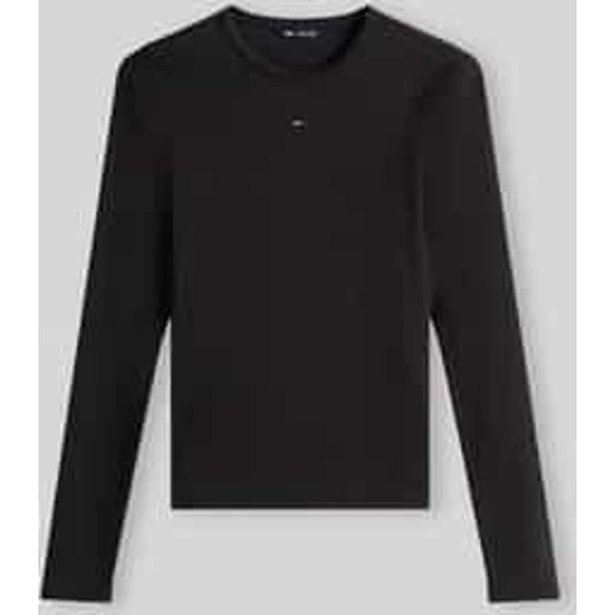 slim fit shirt met lange mouwen van katoenmix