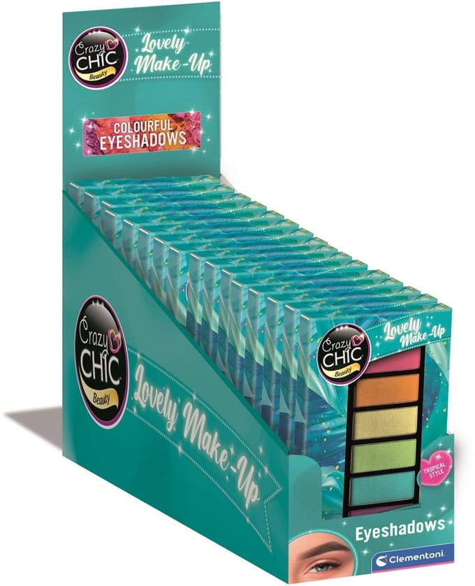Clementoni - Cazy Chic - Oogschaduw - 6 kleuren - Tropical - vanaf 6 jaar