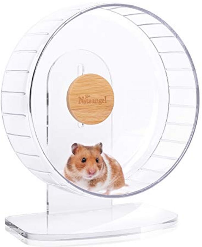 Superstil hamsterwiel met verstelbare standaard voor kleine dieren