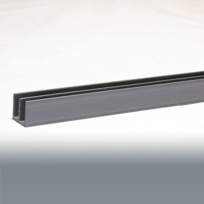 Glazen Loopgeleidingsprofiel Zilver 4 mm - 100 cm Lengte