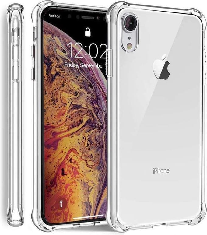 Anti Shock TPU Hoesje Geschikt voor iPhone XR - Transparant - Verstevigde Hoeken