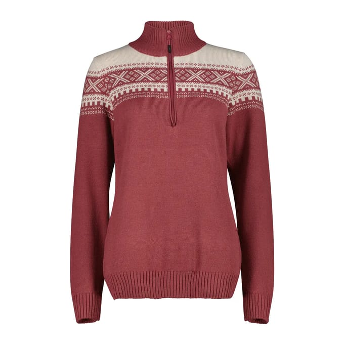 Vrouwelijke half zip pull CMP Wooltech