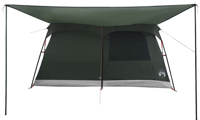 vidaXL - Familietent - 16-persoons - Leger - Groen - Polyester - en - Staal