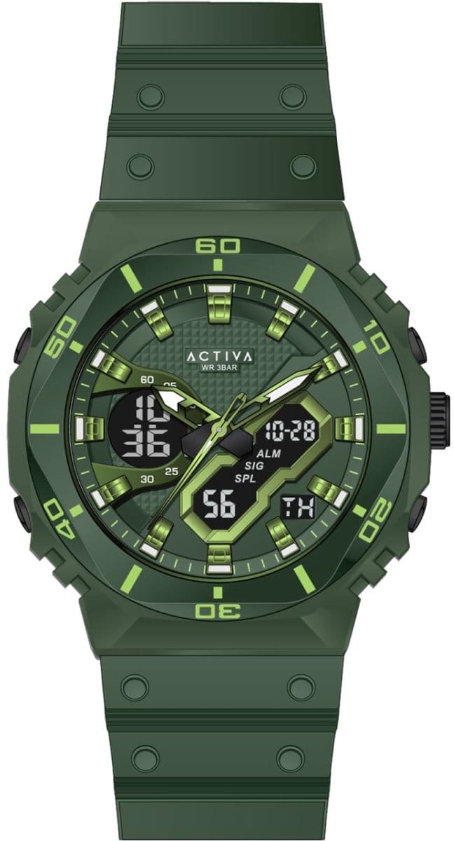 Activa Digital ACW8120-005 Heren digitale horloge - 48 mm