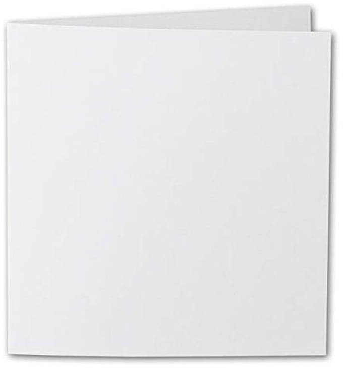 Vierkante Vouwkaarten 155 x 155 mm - 220 g/m2 - 100 Stuks - Bloemwit