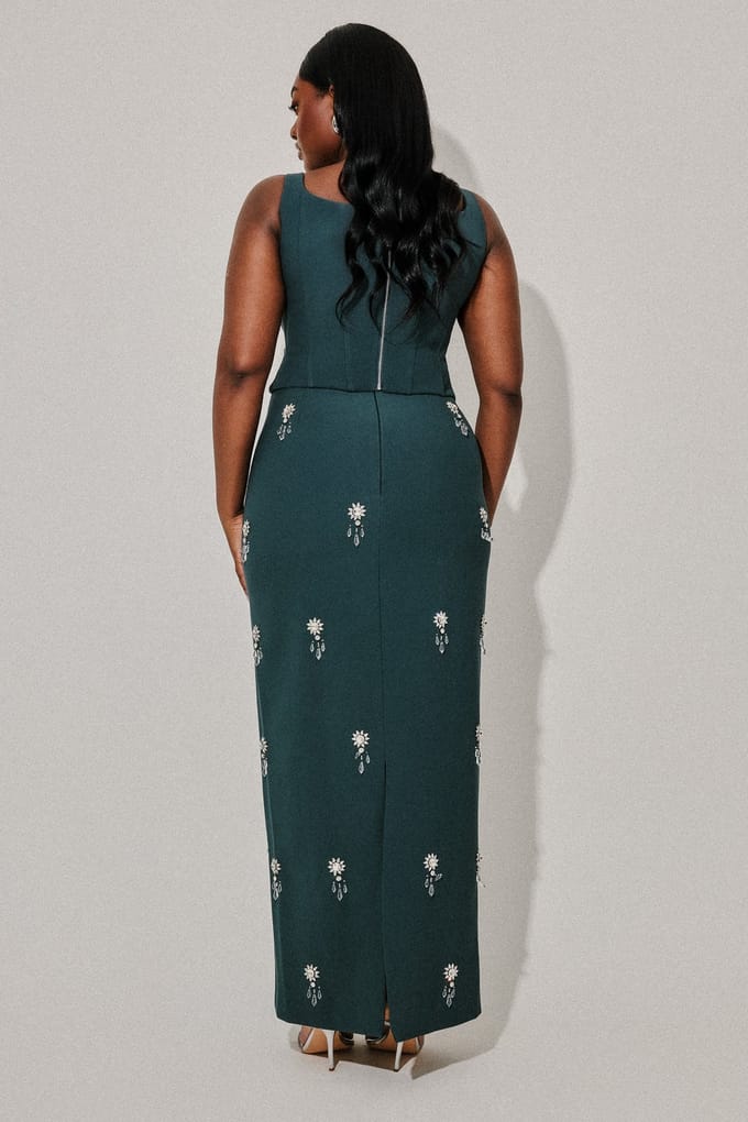 Odd Muse Crystal Maxi Skirt Teal Taglia: M | Maxi gonne Outlet | Donna | Ciano