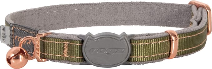 Rogz Catz Urbancat Halsband Olijf Twist - Kattenhalsband - S