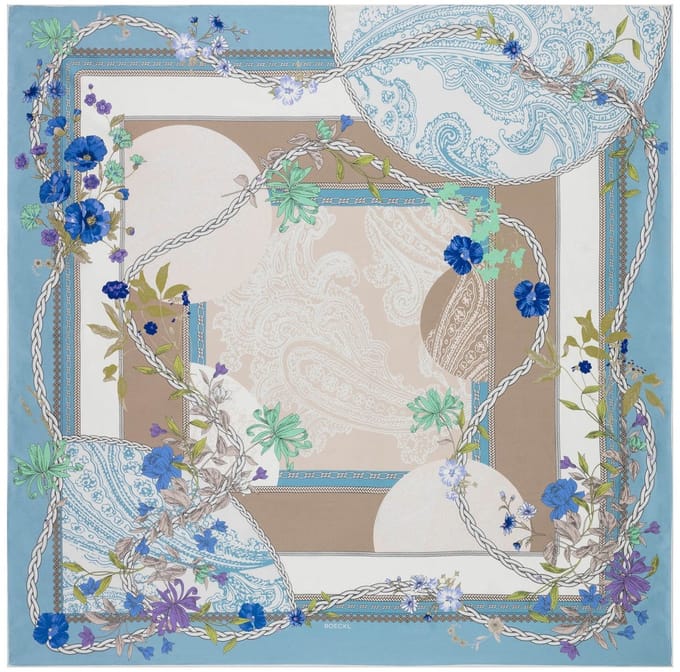 ROECKL sjaal Mirror of Dreams 130x130 Multi Ciel veelkleurig