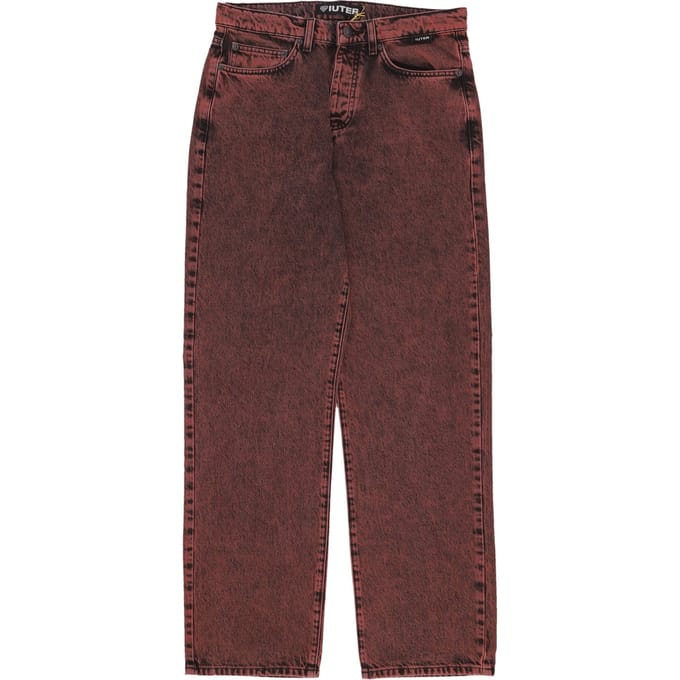 Herenjeans Losse denimbroek Baksteen