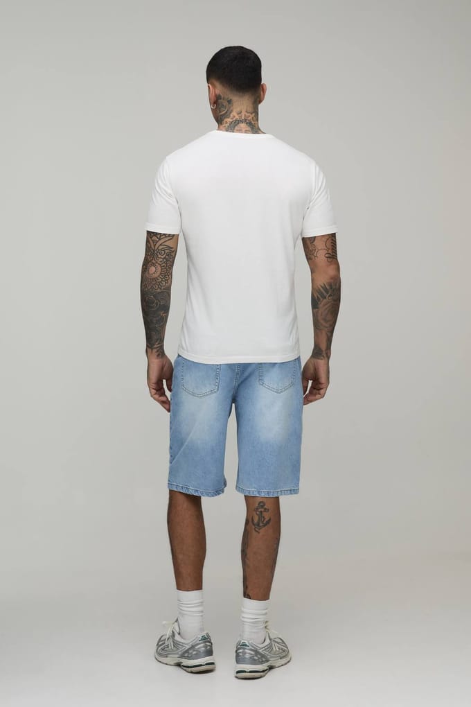 Tall Essential Relaxed Fit Denim Shorts | Light Blue | Size 50