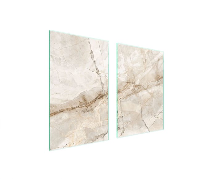 TMK ArtDeko - Marmer Beschermplaat - 65x52 cm - Gehard Glas - Veelzijdig