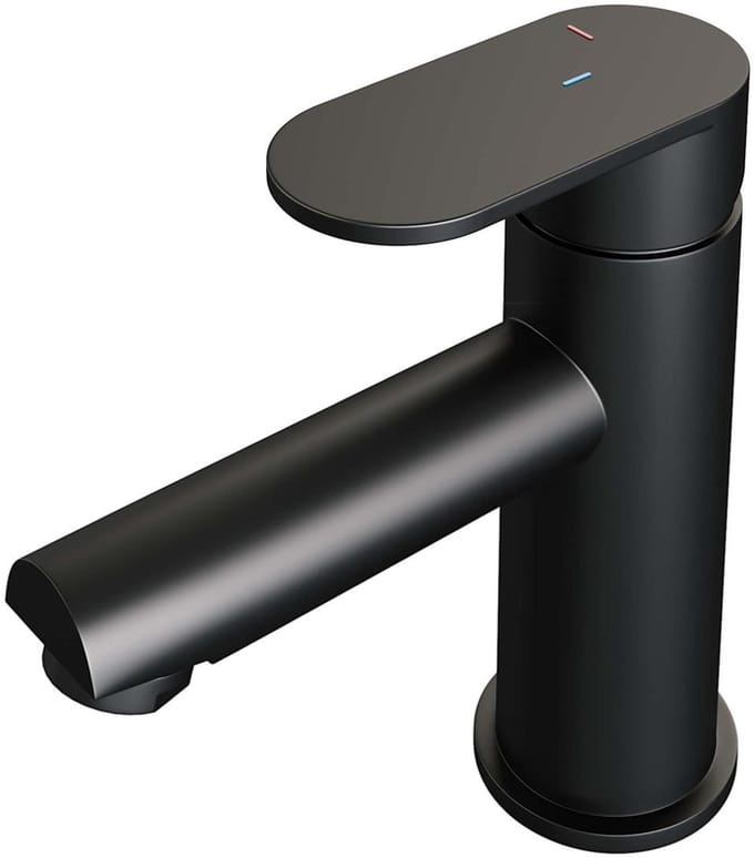 Brauer Black Edition Lage Opbouw Wastafelmengkraan Model C Mat Zwart