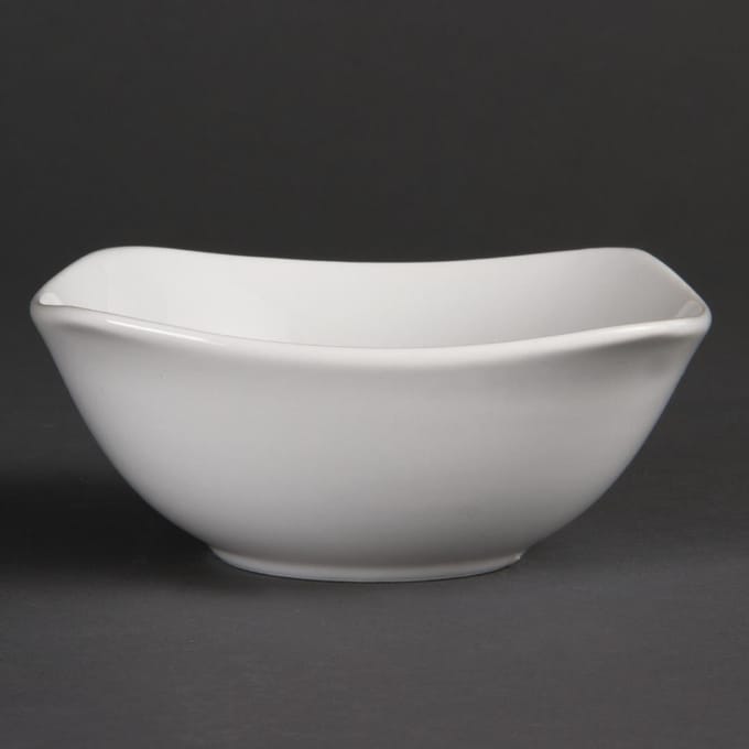 Olympia Whiteware afgeronde vierkante schalen 14cm (12 stuks)
