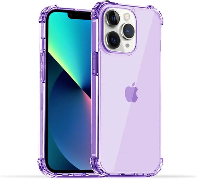 Smartphonica iPhone 11 Pro Max transparant siliconen hoesje - Paars geschikt voor iPhone 11 Pro Max