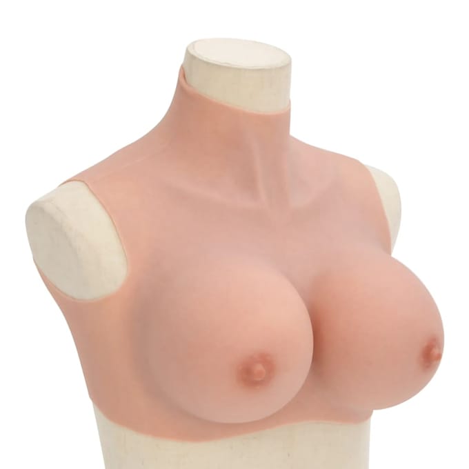 vidaXL Borstprothese H-cup silicone naturel