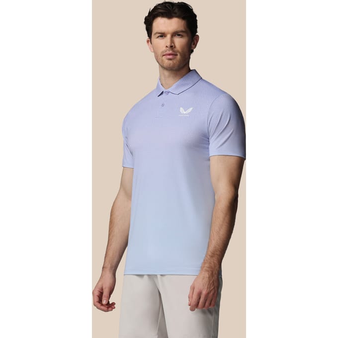 Heren Golf Map Geprinte Polo - Lavendel