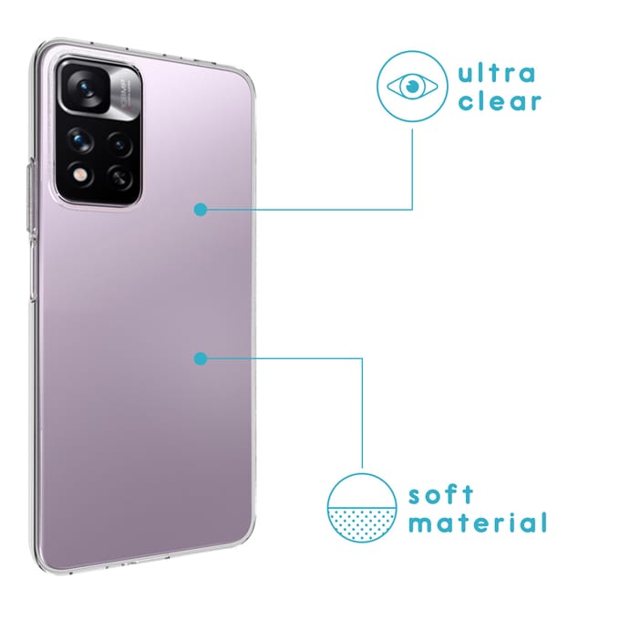 imoshion Hoesje - Geschikt voor Xiaomi Redmi Note 11 Pro - Softcase Backcover smartphone - Transparant