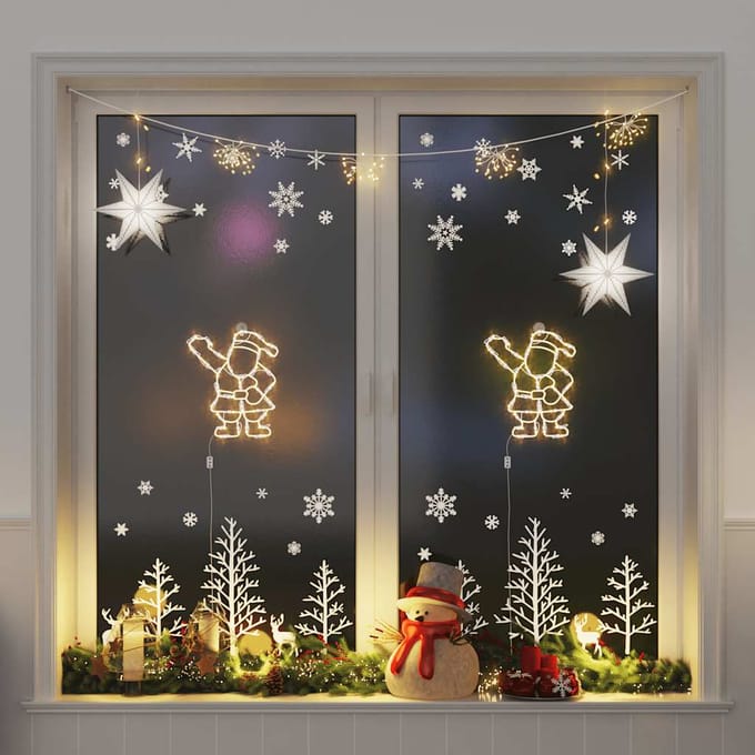 vidaXL - Kerstverlichting - silhouet - van - de - kerstman2 - st - 35 - LEDs - warm - wit