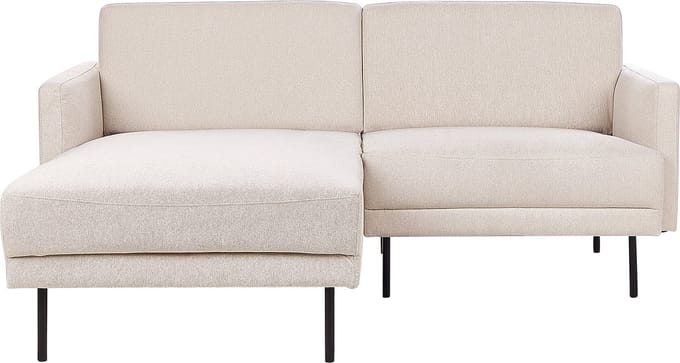 BREDA - Hoekbank - Lichtbeige - Rechtszijdig - Polyester