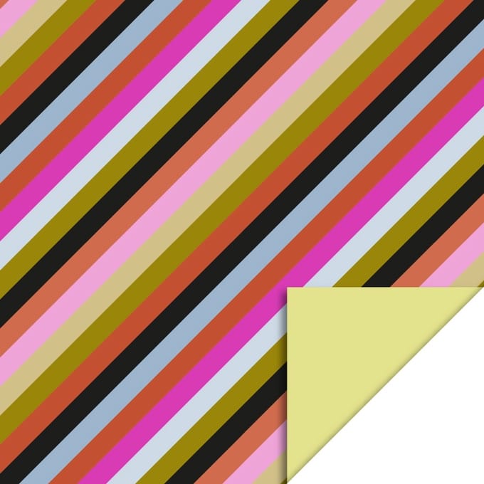 HOP - Cadeaupapier 70 cm - Multi Stripes Yellow