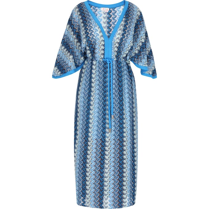 IZIA Jurk Dames Blauw Veelkleurig