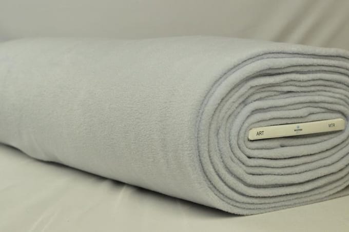 Fleece stof - Zilvergrijs - 10 meter