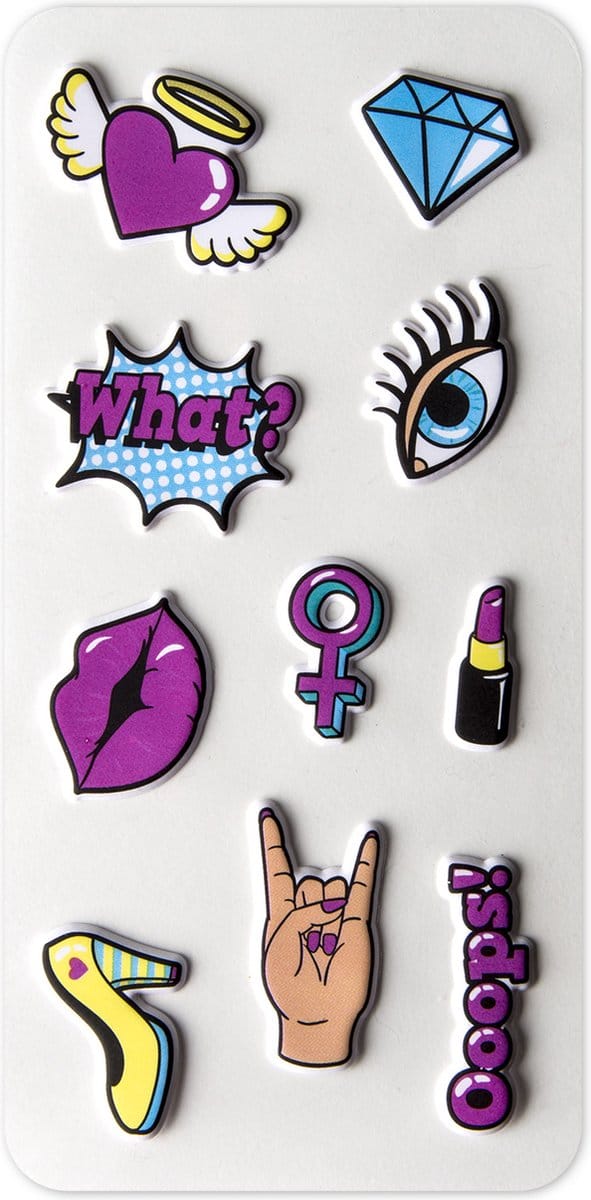 3D Stickers Meisjes - Set van 10 - Celly