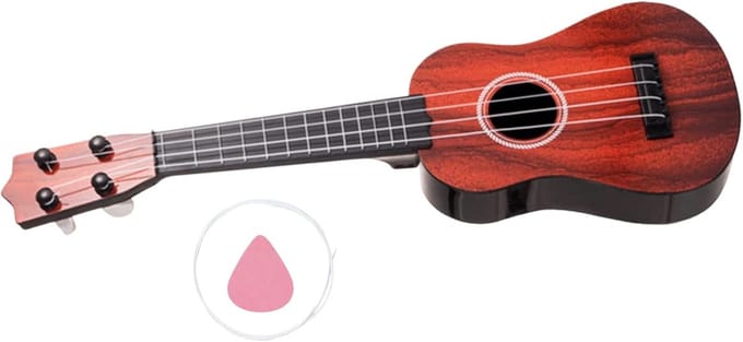 Beginner Ukelele - Muziekinstrument Kinderen - Muziek Leren - Viersnarige Structuur - 44 cm - Roodbruin