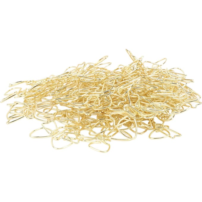 100pcs Clips Papier Mignons Antidérapants Forme Nœud Métal Inaltérable Anti-Rouille Clips Bureau Planificateur doré