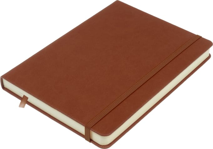 Kangaro schetsboek - A5 - cognac - PU-hardcover - met elastiek en leeslint
