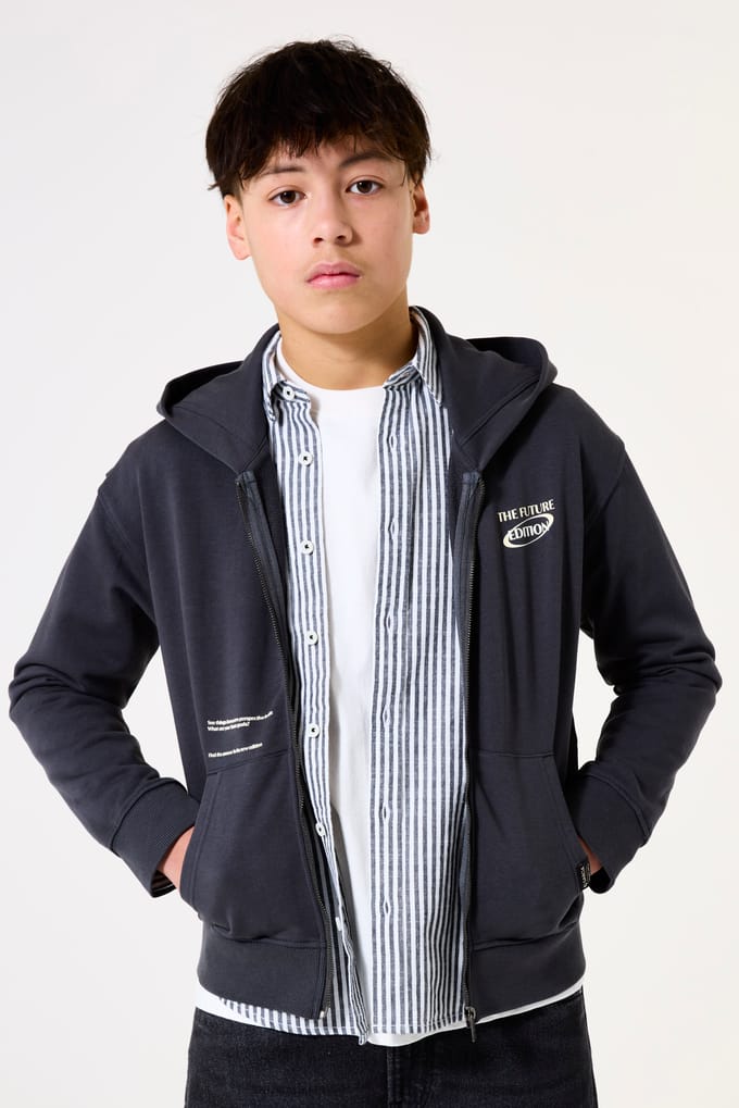 GARCIA Jongens Print Vest Zwart Lange mouw