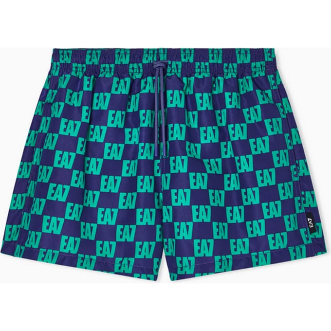 badpak met multicolor man print