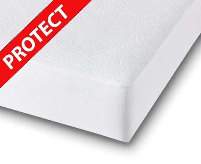 Waterdichte Matrasbeschermer 90x220 - Molton - Anti Huismijt - Wit