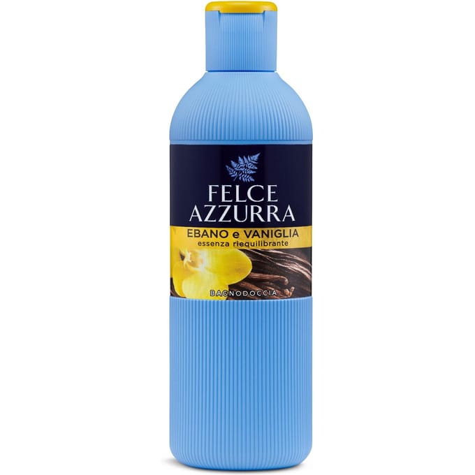 Felce Azzurra bad en douchecreme met Vanille en ebbenhout.