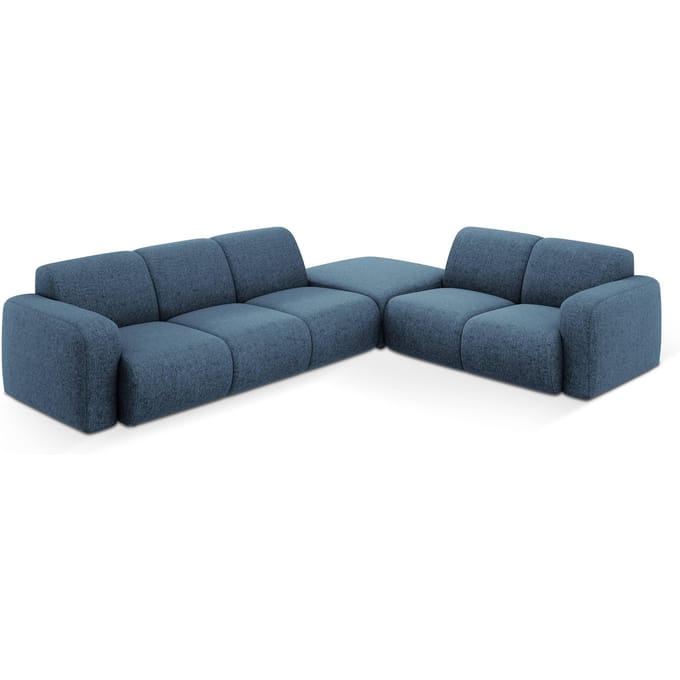 Hoekbank Lola rechts chenille met hocker | Windsor & Co