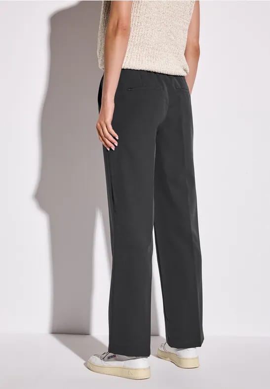 Twill broek met rechte pijpen