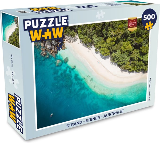 Puzzel Strand - Stenen - Australië - Legpuzzel - Puzzel 500 stukjes