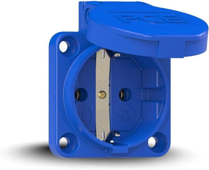 PCE 109-0b Aanbouwcontactdoos IP54 Blauw