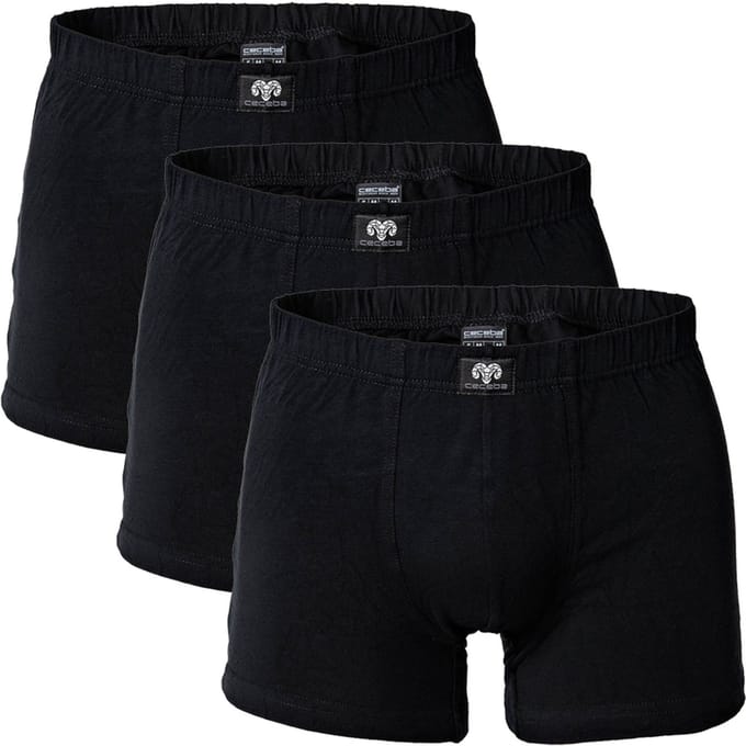 CECEBA Challenger Heren Boxer - 3-pack Multipack - Zwart